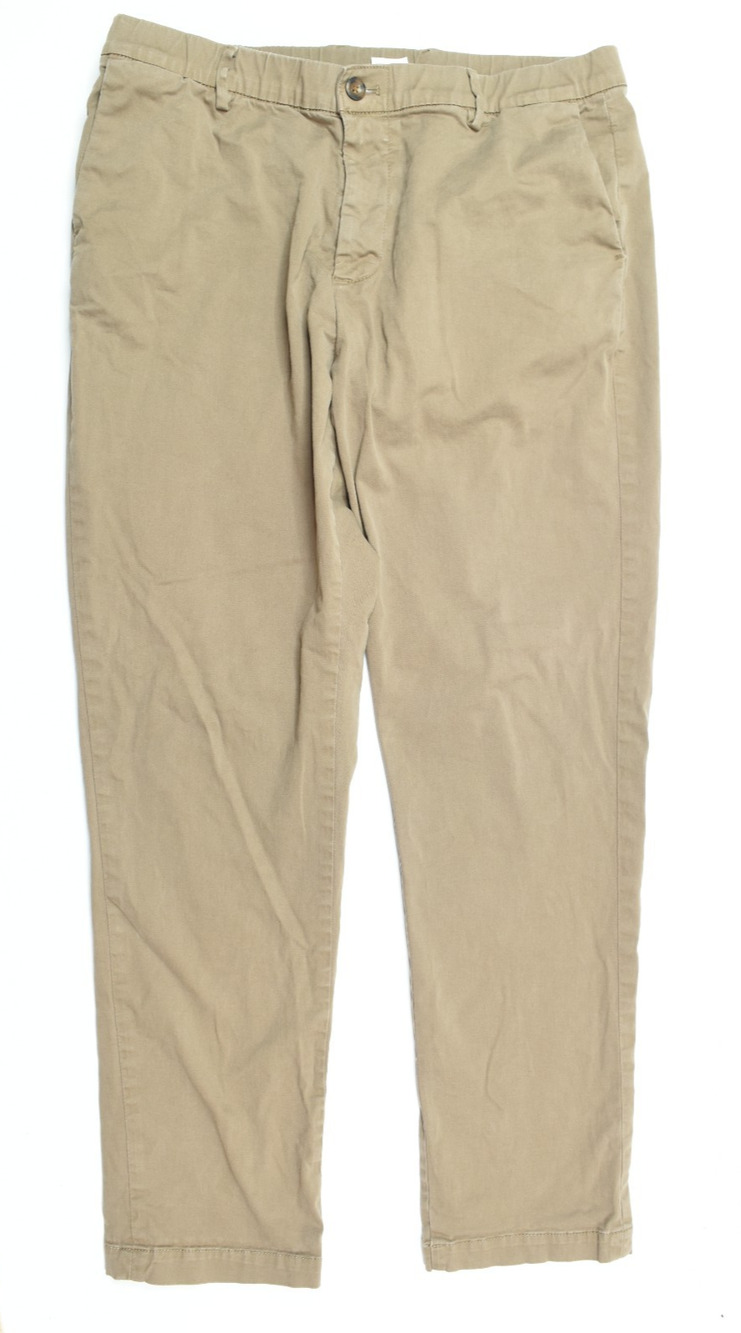 BearBottom Chino Pants Mens XL Brown Khaki Slim Fit Cotton Stretch Casual